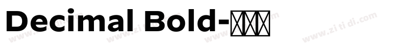 Decimal Bold字体转换